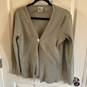 Vintage 90s Gray Cardigan Sweater